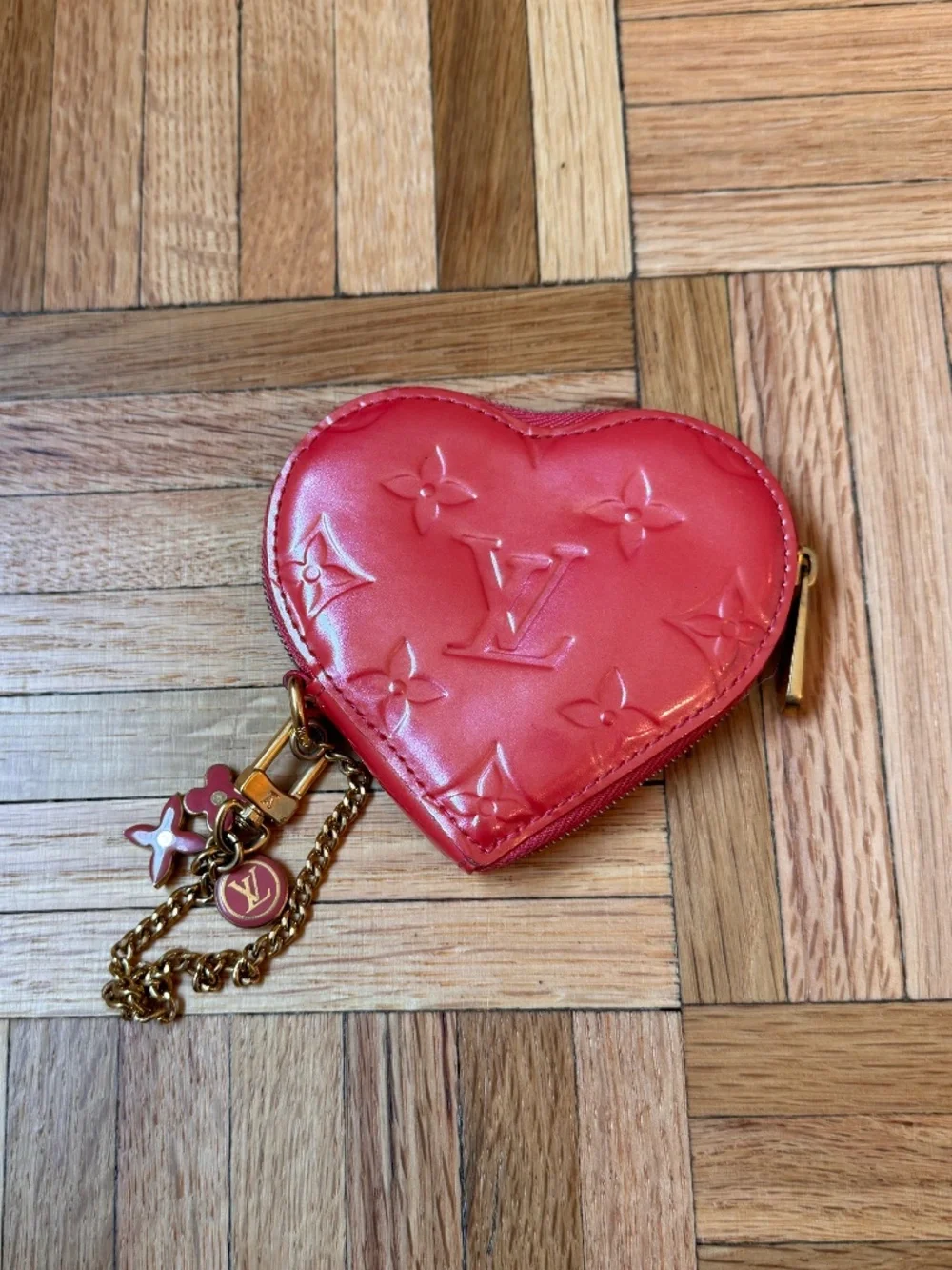 Louis Vuitton Pink Heart Coin Purse